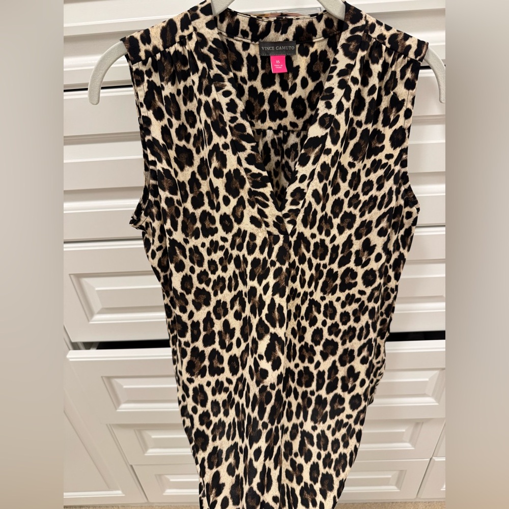 Vince Camuto Animal Print Sleeveless Blouse